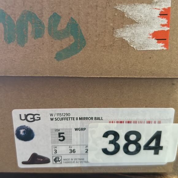 UGG Scuffette II Mirror Ball Slipper Wild Grape NEW Size 5 EU 36 - Picture 9 of 9